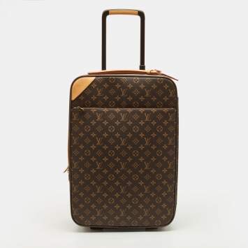 Pre Owned Louis Vuitton Pegase Legere 55 Monogram Canvas Rolling Luggage