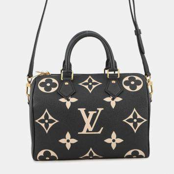 مملوكة مسبقًا Louis Vuitton Two-Tone Monogram Empreinte Speedy Bandouliere 25 Handbag Black