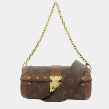 Pre Owned Louis Vuitton Papillon Trunk Brown Monogram Coated Canvas Shoulder Bag