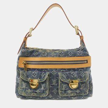 Pre Owned Louis Vuitton Monogram Denim Baggy Pm Shoulder Bag