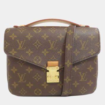 Pre Owned Louis Vuitton Pochette Metis Mm Handbag Monogram Canvas
