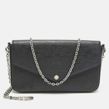 مملوكة مسبقًا Louis Vuitton Black Epi Leather Pochette Felicie Bag