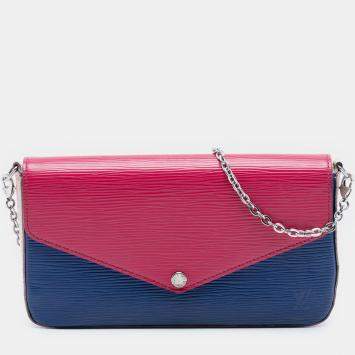 Pre Owned Louis Vuitton Pink Epi Tricolor Pochette Felicie