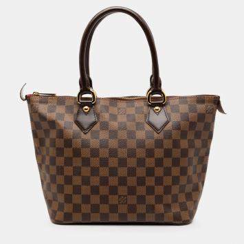 Pre Owned Louis Vuitton Brown Damier Ebene Saleya PM