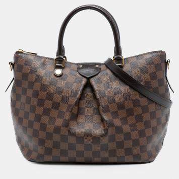 Pre Owned Louis Vuitton Brown Damier Ebene Siena MM