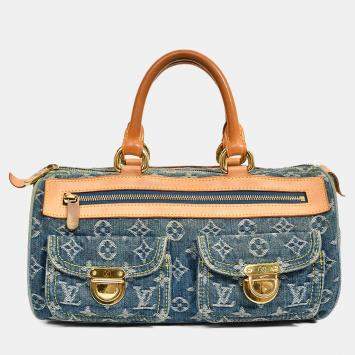 Pre Owned حقيبة لوي فيتون دينم نيو سبيدي 2005 بمقبض علوي