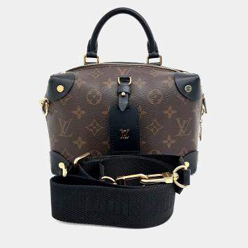 مملوكة مسب قًا Louis Vuitton Brown PVC Monogram Petite Malle Souffle