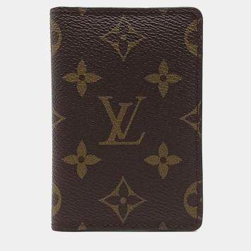 Pre Owned منظم جيوب كانفاس بني لوي فيتون