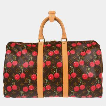مملوكة مسبقًا Louis Vuitton Monogram Cherry Keepall 45 Duffle Handbag