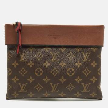مملوكة مسبقًا Louis Vuitton Tuileries Caramel Monogram Canvas and Leather Clutch