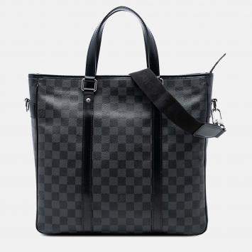 Pre Owned Louis Vuitton Black Damier Graphite Tadao PM