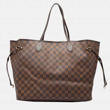 Pre Owned Louis Vuitton Brown Damier Ebene Neverfull GM