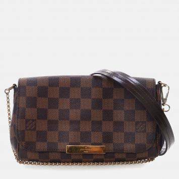 Pre Owned Louis Vuitton Brown Damier Ebene Favorite PM