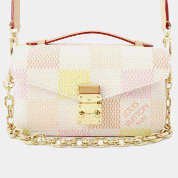 Pre Owned Louis Vuitton Damier Licious Pochette Metis Ew Shoulder Bag