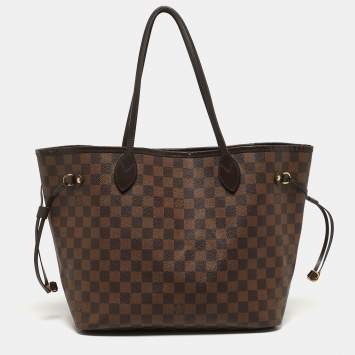 Pre Owned Louis Vuitton Neverfull MM Damier Ebene Canvas Bag
