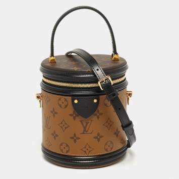Pre Owned Louis Vuitton Cannes Black Monogram Reverse Canvas Bag
