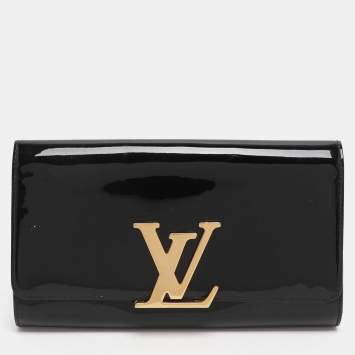 Pre Owned Louis Vuitton Louise Black Vernis Clutch