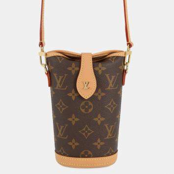 Pre Owned Louis Vuitton Brown Monogram Fold Me Pouch