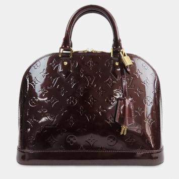 Pre Owned Louis Vuitton Purple Monogram Vernis Alma PM
