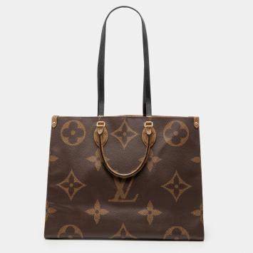 Pre Owned حقيبة لوي فيتون أون ذا غو جي إم مونوغرام بني "ريفيرس جاينت"