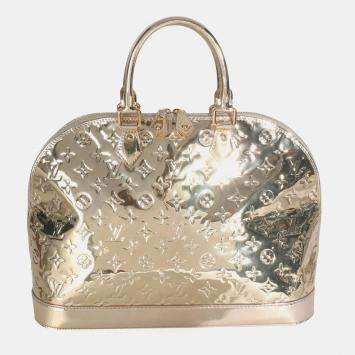 Pre Owned Louis Vuitton Gold Monogram Miroir Alma GM