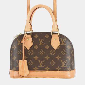 Pre Owned Louis Vuitton Brown Monogram Alma BB