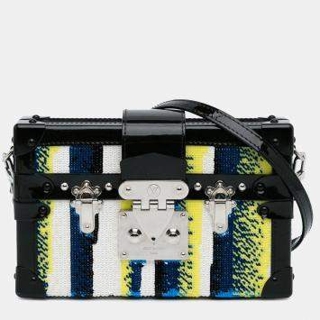 مملوكة مسبقًا Louis Vuitton Black Sequins Petite Malle