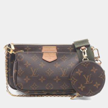 Pre Owned Louis Vuitton Multi-Pochette Accessories Brown Monogram Canvas Shoulder Bag