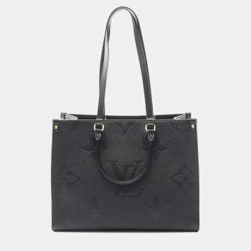 مملوكة مسبقًا Louis Vuitton OnTheGo MM Black Monogram Empriente Leather Tote Bag