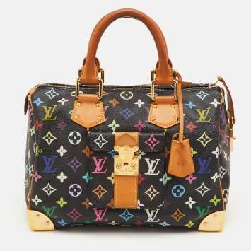 مملوكة مسبقًا Louis Vuitton Speedy 30 Black Monogram Multicolore Canvas Bag