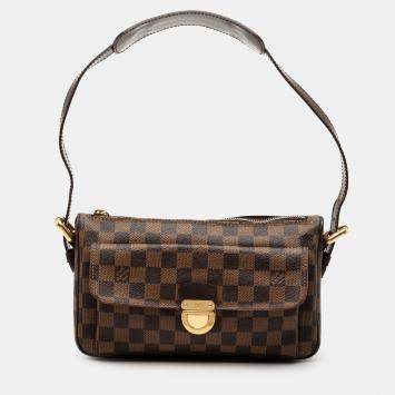 Pre Owned Louis Vuitton Brown Damier Ebene Ravello GM