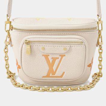 Pre Owned Louis Vuitton Mini Bumbag Ivory Monogram Empreinte Leather By The Pool