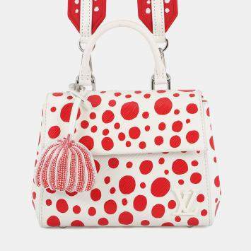 Pre Owned Louis Vuitton LV x YK 2023 Cluny White/Red Epi Leather Infinity Dot Size Mini