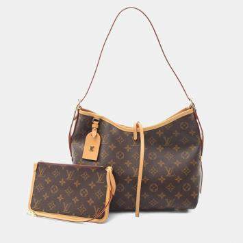 Pre Owned Louis Vuitton Carryall Nm Pm Shoulder Bag Coated Canvas And Leather Monogram Brown