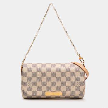 Pre Owned Louis Vuitton White Damier Azur Favorite PM