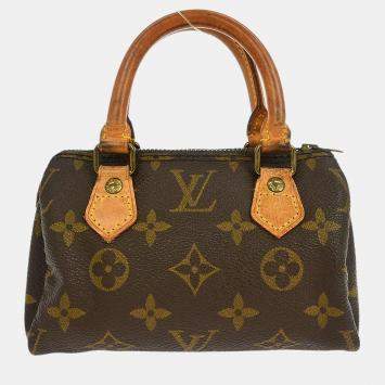 Pre Owned Louis Vuitton Brown Monogram Mini Speedy Handbag