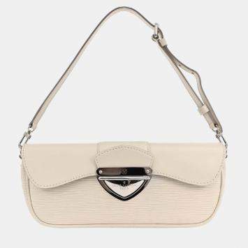 مملوكة مسبقًا Louis Vuitton White Epi Pochette Montaigne Handbag