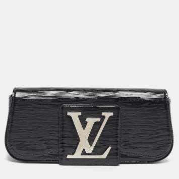 Pre Owned Louis Vuitton Sobe Black Electric Epi Leather Clutch