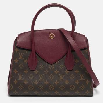 Pre Owned Louis Vuitton Florine Raisin Monogram Canvas and Leather Bag