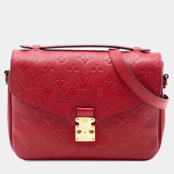 مملوكة مسبقًا Louis Vuitton Red Monogram Empreinte Pochette Metis