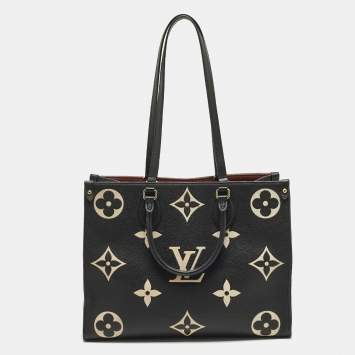 Pre Owned Louis Vuitton OnTheGo MM Bicolour Monogram Empreinte Leather Bag