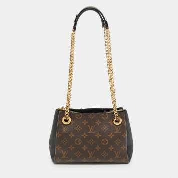 Pre Owned Louis Vuitton Surene BB Black Monogram Canvas and Leather Bag