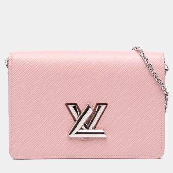 Pre Owned Louis Vuitton Pink Epi Twist Belt Chain Wallet