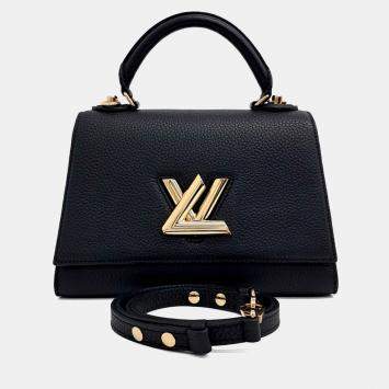Pre Owned Louis Vuitton Black Leather  One Handle Twist PM