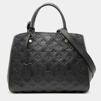 Pre Owned Louis Vuitton Black Monogram Empreinte Montaigne MM