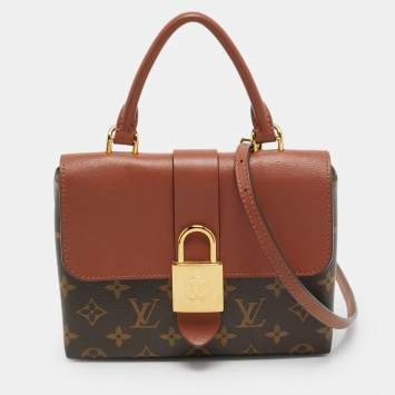 Pre Owned Louis Vuitton Locky BB Caramel Monogram Canvas Top Handle Bag 
