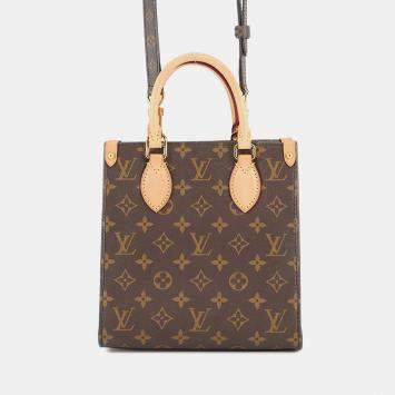 Pre Owned Louis Vuitton Sac Plat Bb Red Monogram Size Bb
