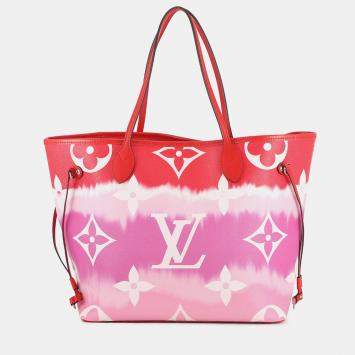 Pre Owned Louis Vuitton Neverfull Rouge Monogram Lv Escale Size Mm