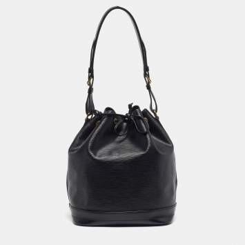 Pre Owned Louis Vuitton Noé GM Black Epi Leather Bucket Bag