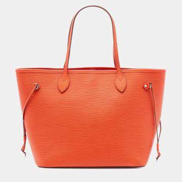 Pre Owned Louis Vuitton Orange Epi Neverfull MM